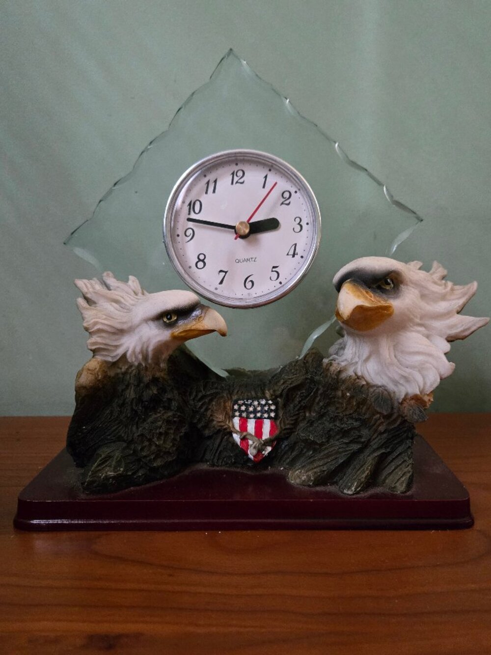 Eagle stand with clock